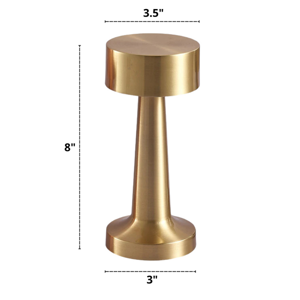 Abmessungen der wiederaufladbaren USB-Esszimmerlampe